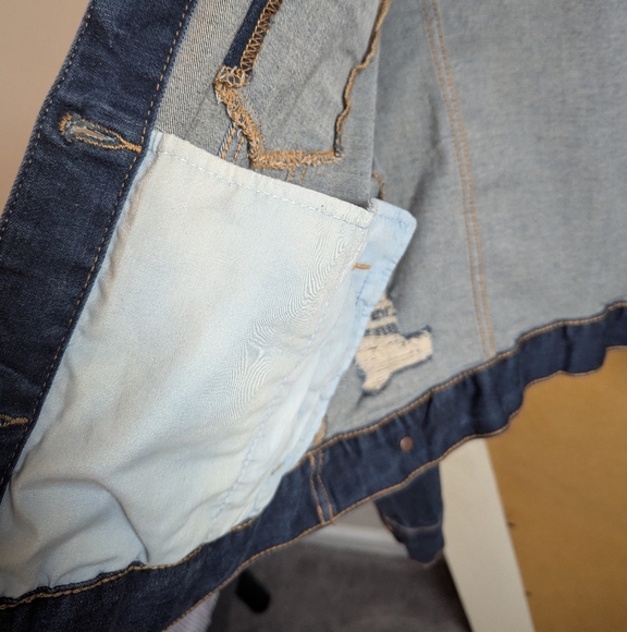 Distressed Denim Jacket - Picture 6 of 9